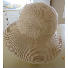 Beige Straw Look Hat for Church  Beach  Derby  eb-80092885